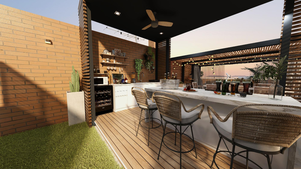 modelo de Área Gourmet Pequena
